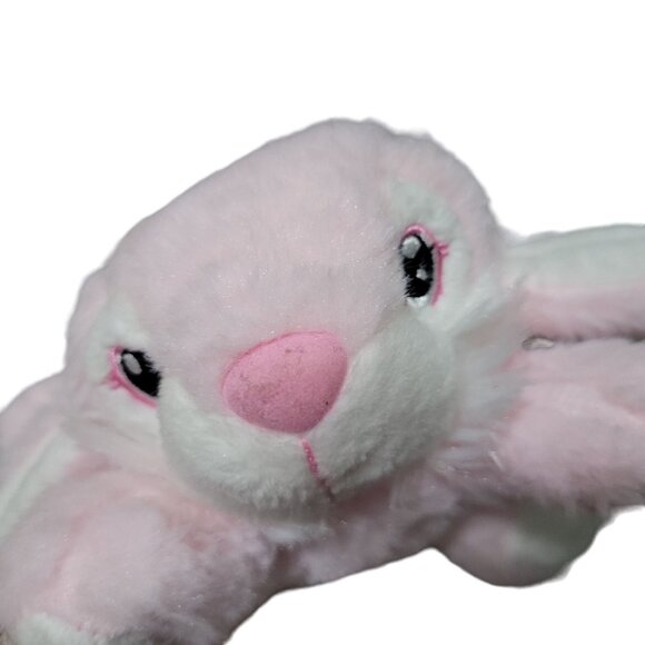 Pink Easter Bunny 7 inch Rabbit Spring Plush Stuffed Animal Toy Bow - Picture 2 of 7